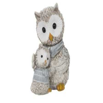 Bútor Budaörs - OWL II szürke műgyanta dísztárgy  online bútor rendelés