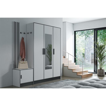 Budaörs bútor Előszobafal nábytok Roj PP53 + SDS53 + SZ3D fehér
